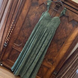Azazie Eucalyptus Green Maxi Dress